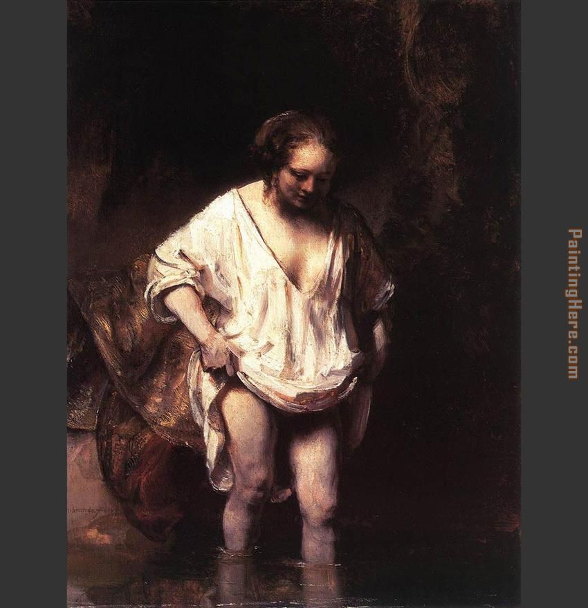 Hendrickje Bathing in a River painting - Rembrandt Hendrickje Bathing in a River art painting